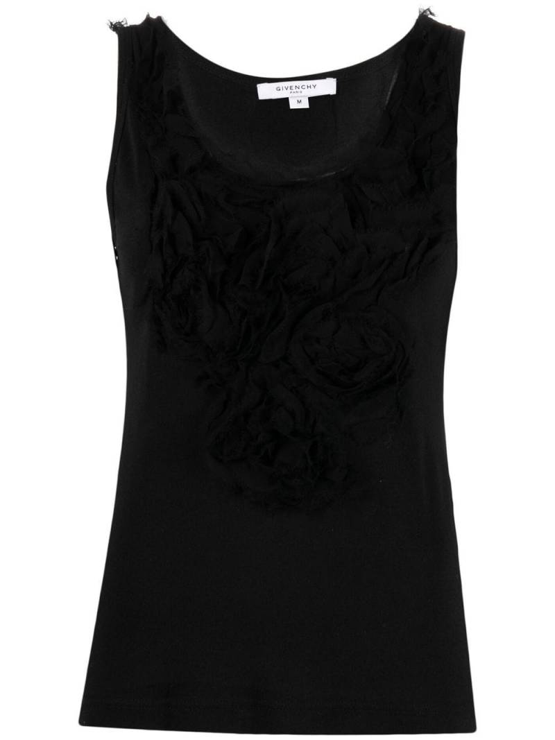 Givenchy Pre-Owned 2000s ruffled-detail tank top - Black von Givenchy Pre-Owned