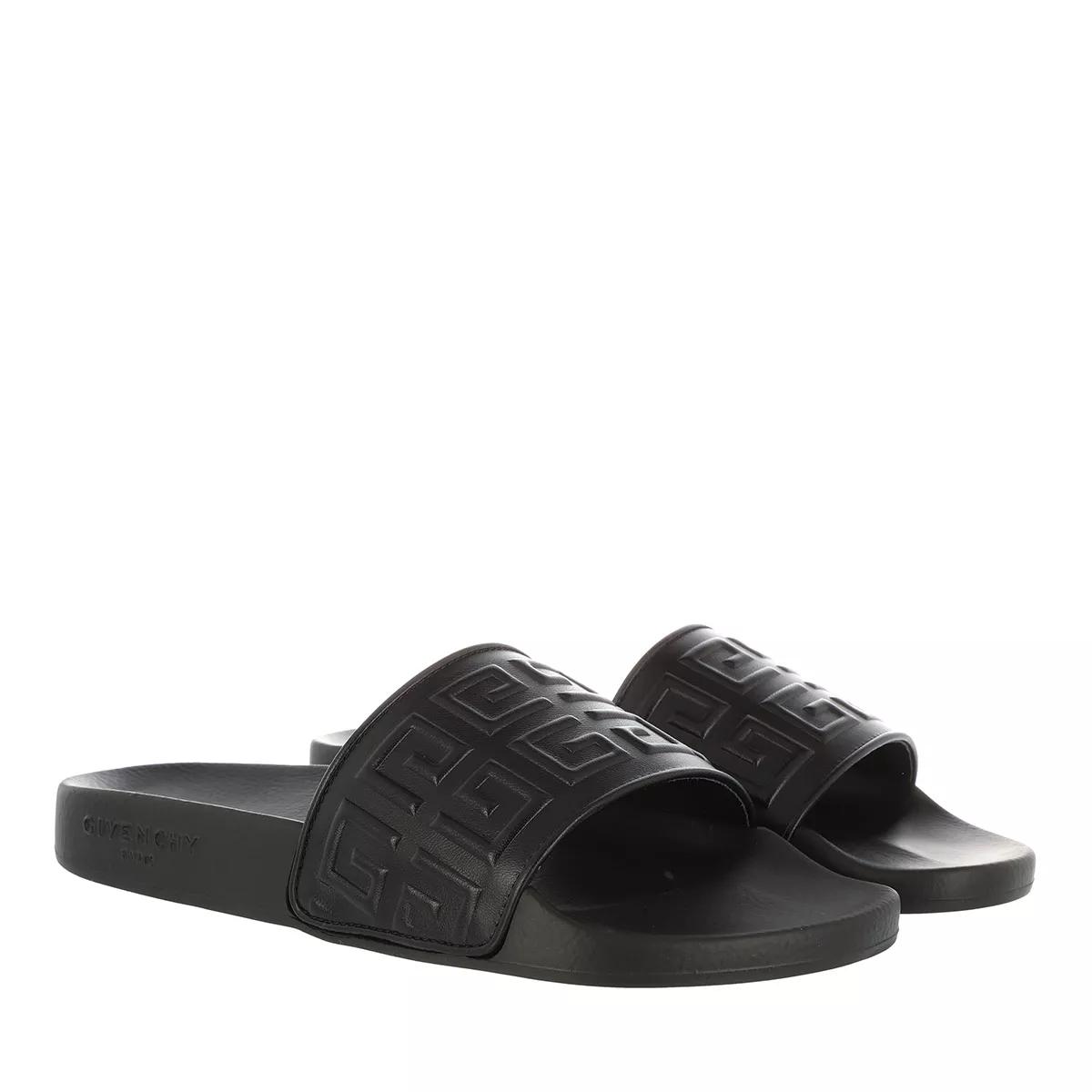 Givenchy Sandalen - 4G Flat Sandals Leather - Gr. 37 (EU) - in Schwarz - für Damen von Givenchy