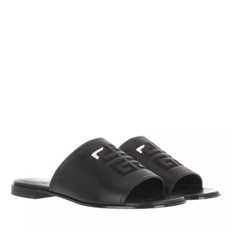 Givenchy Slipper & Pantoletten - 4G Flat Sandals Leather - Gr. 36 (EU) - in Schwarz - für Damen von Givenchy