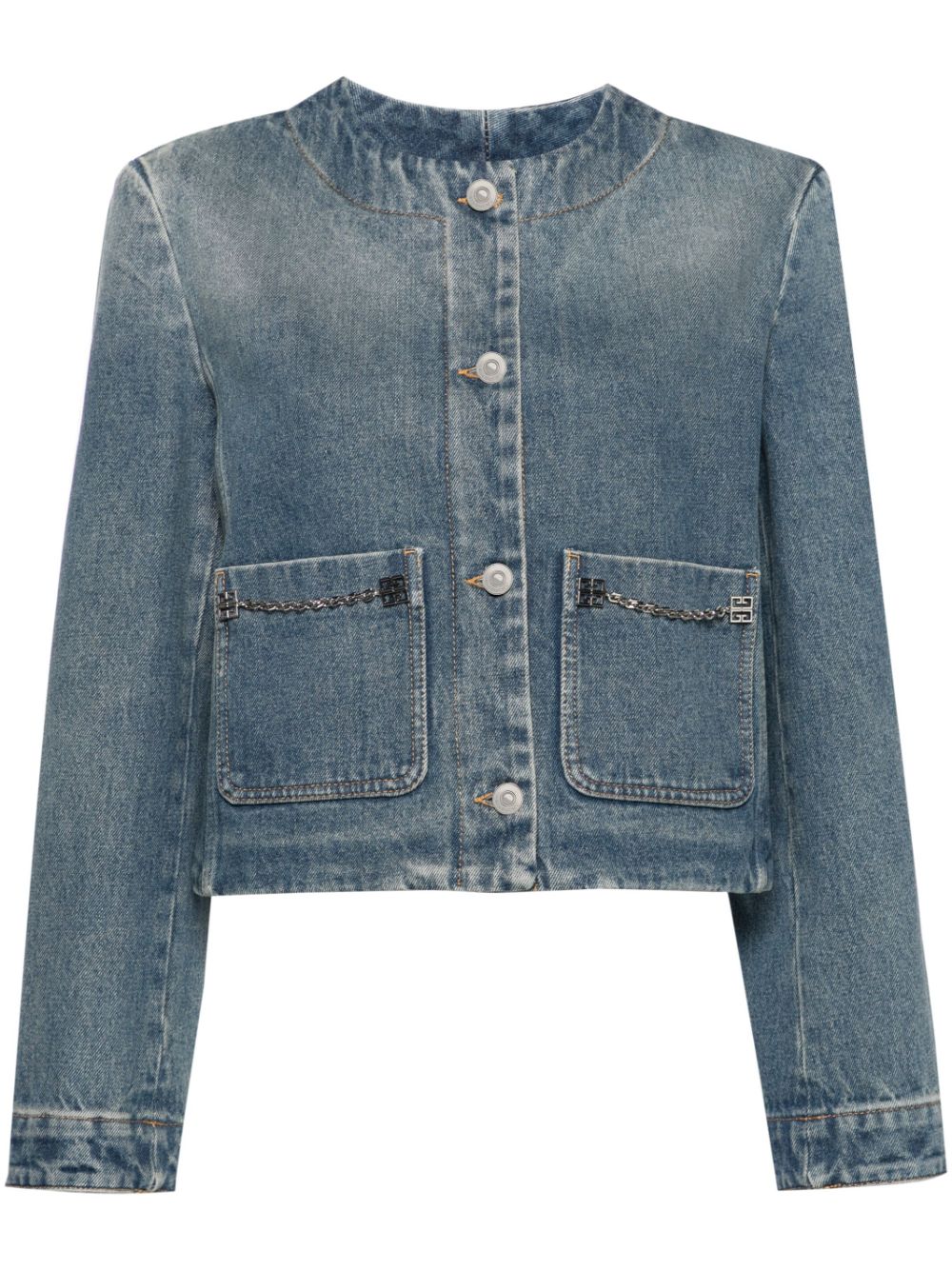 Givenchy 4G chain-link denim jacket - Blue von Givenchy