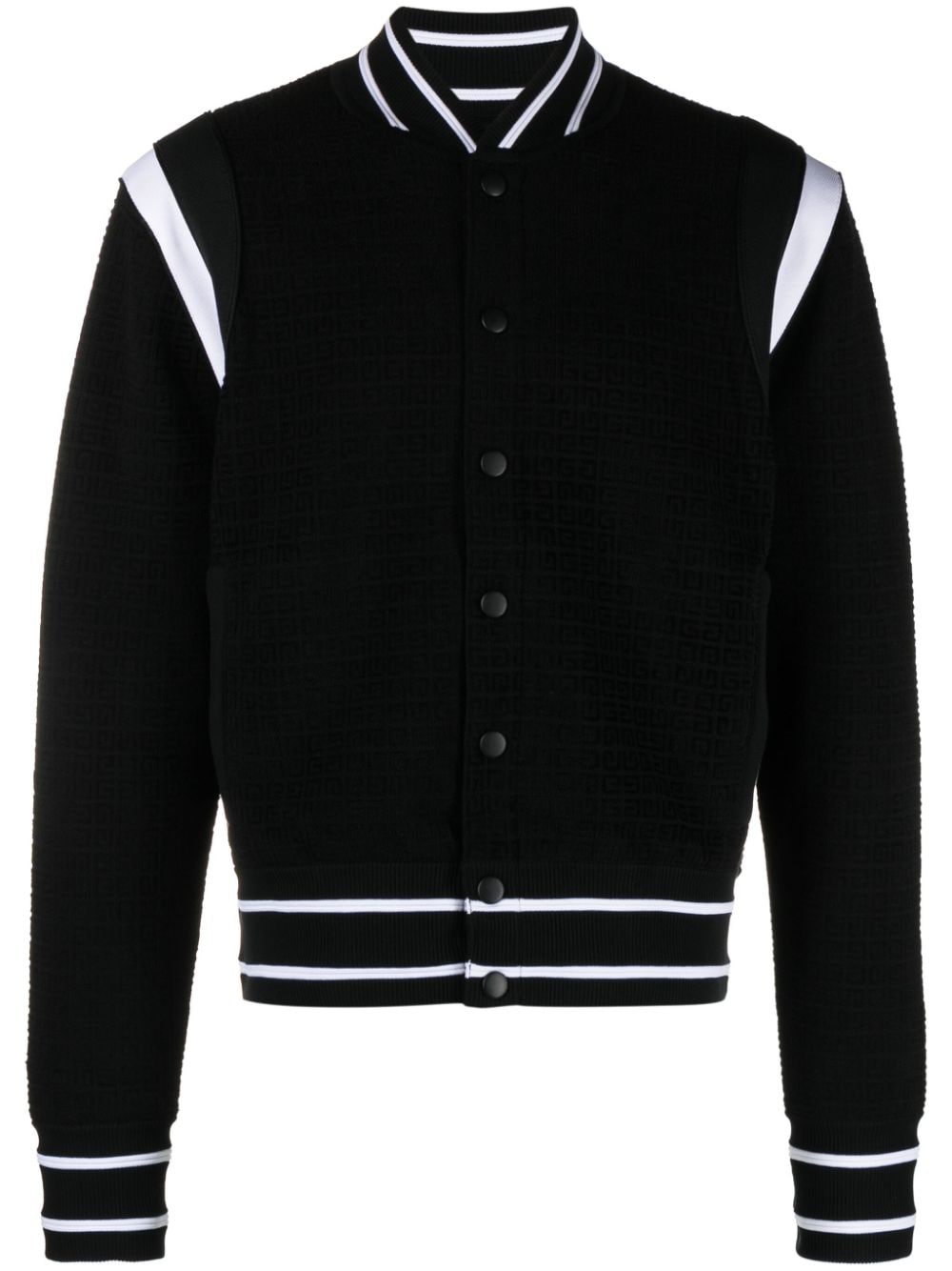 Givenchy 4G-embossed stripe-trim bomber jacket - Black von Givenchy