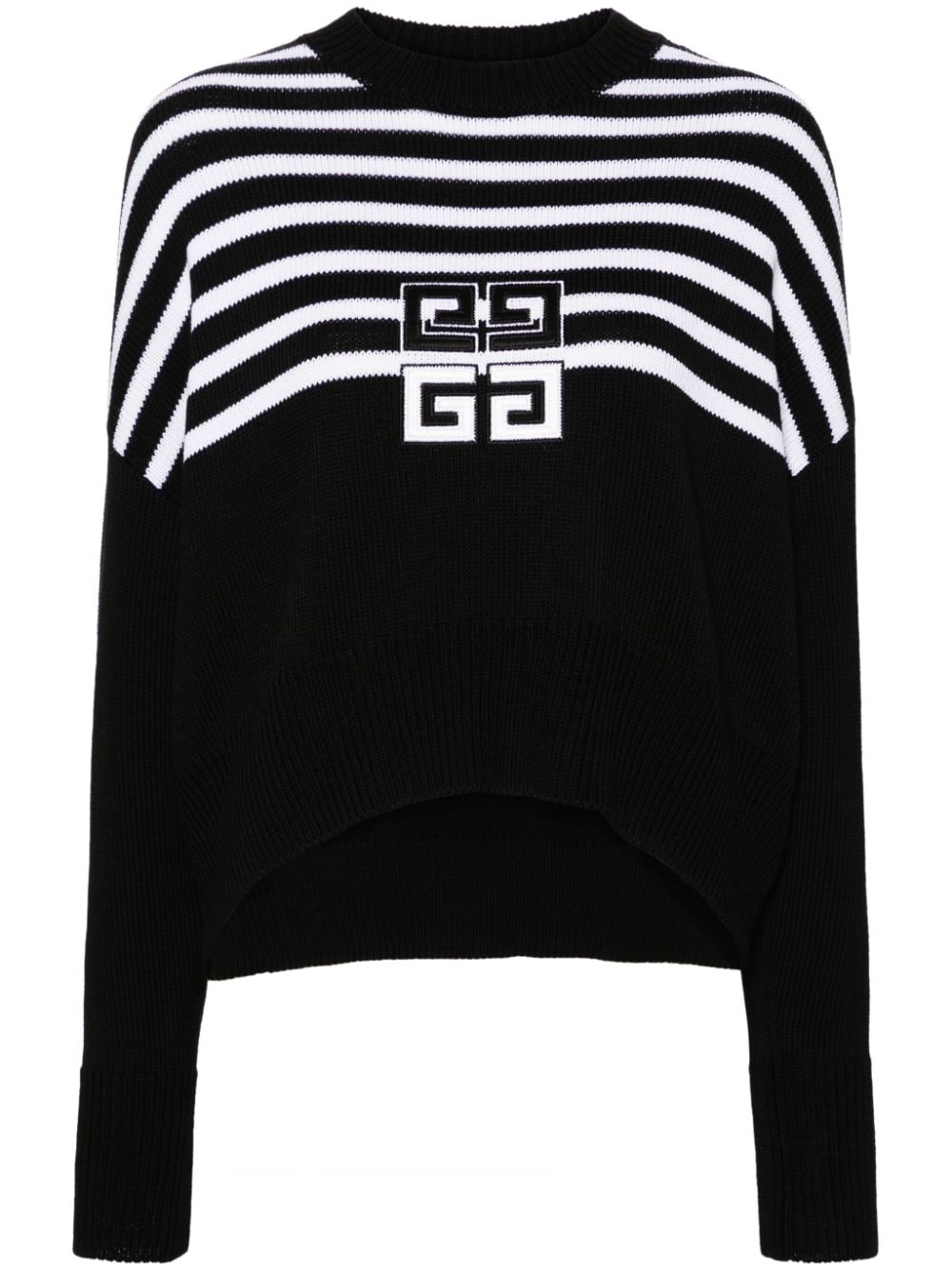 Givenchy 4G-embroidered cropped jumper - Black von Givenchy