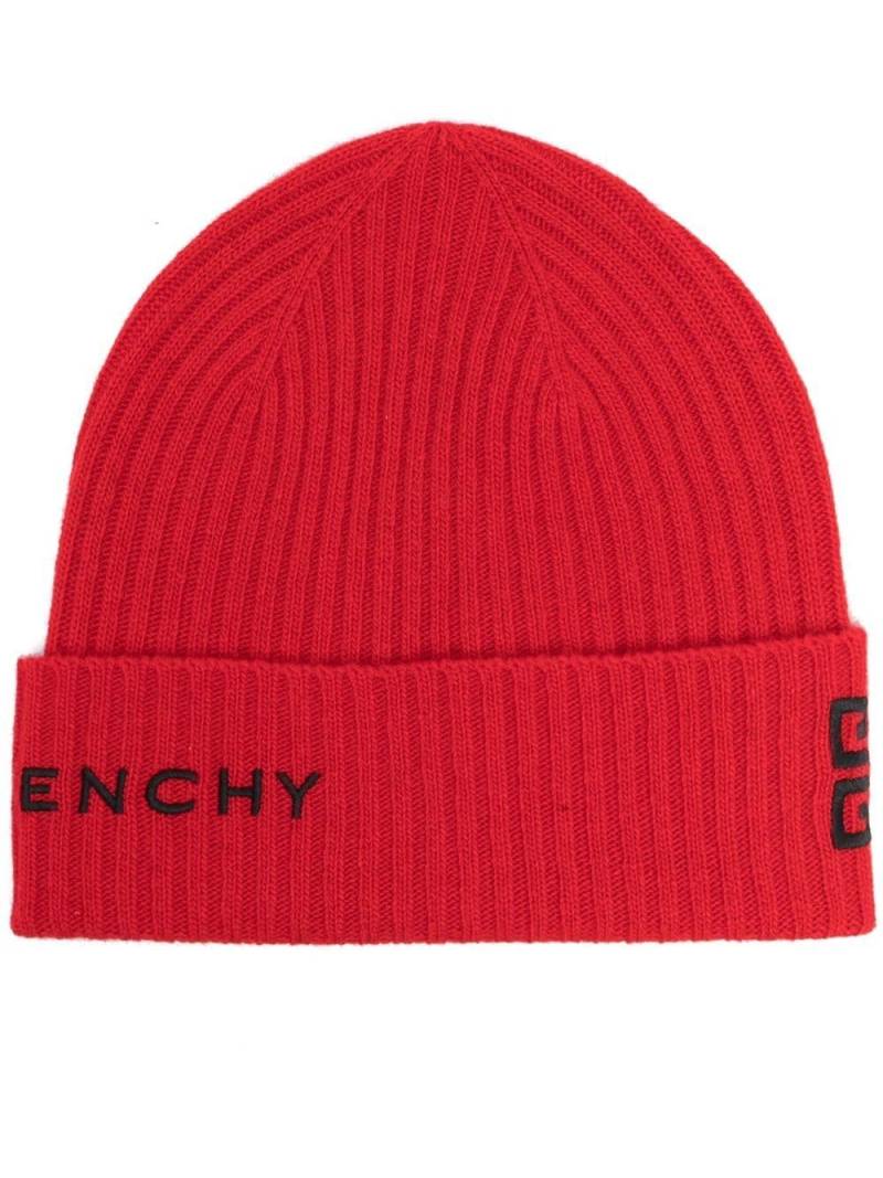 Givenchy 4G-embroidered ribbed-knit beanie von Givenchy
