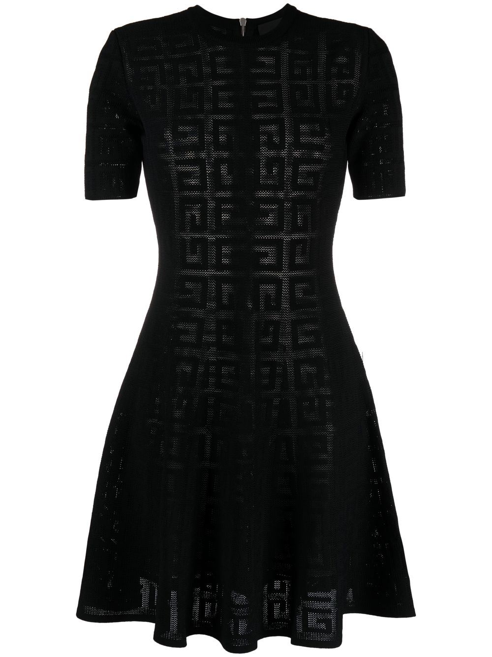 Givenchy 4G jacquard A-line dress - Black von Givenchy