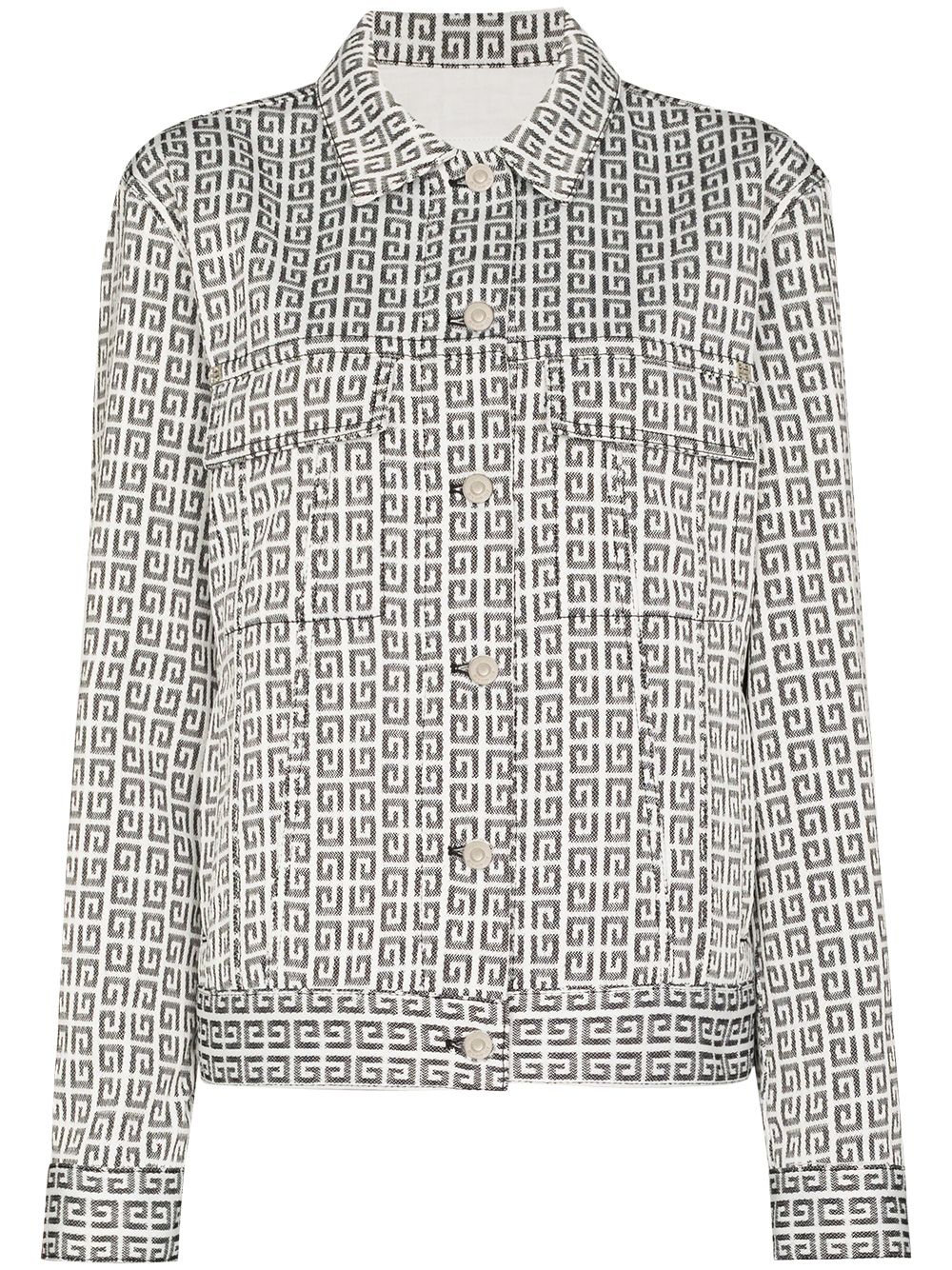 Givenchy 4G jacquard denim jacket - White von Givenchy