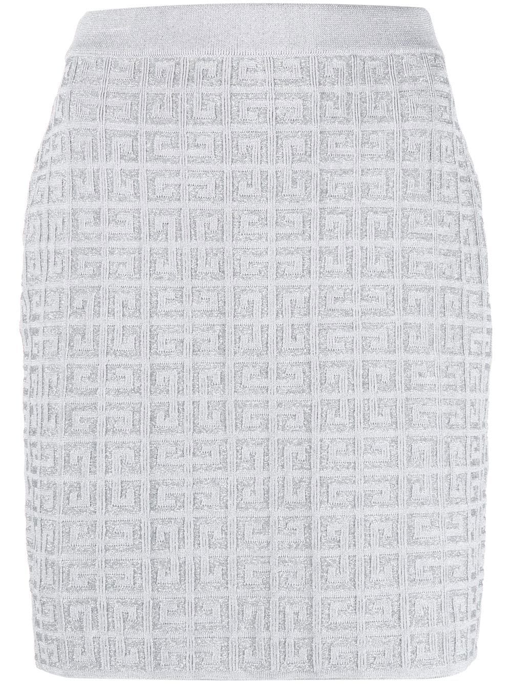 Givenchy 4G monogram-jacquard mini skirt - Silver von Givenchy