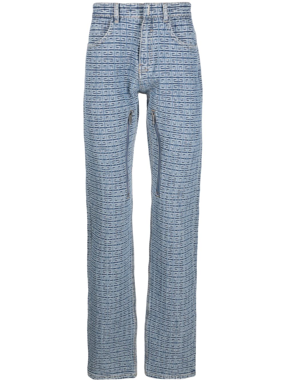 Givenchy 4G-motif straight-leg jeans - Blue von Givenchy