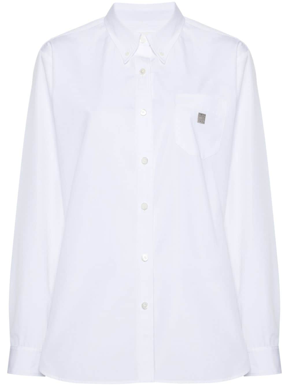 Givenchy 4G-plaque cotton shirt - White von Givenchy