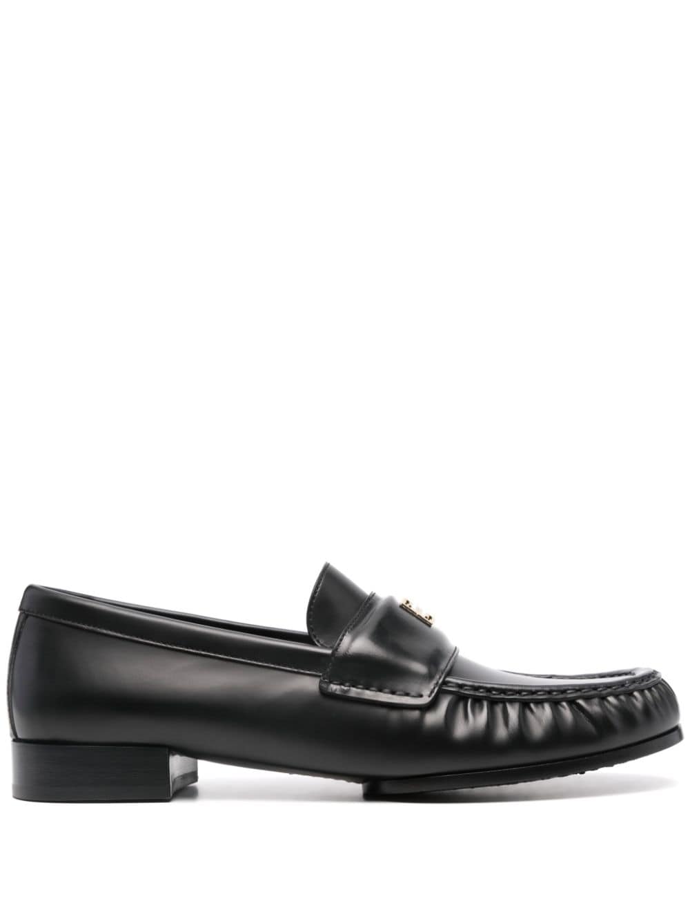 Givenchy 4G ruched leather loafers - Black von Givenchy