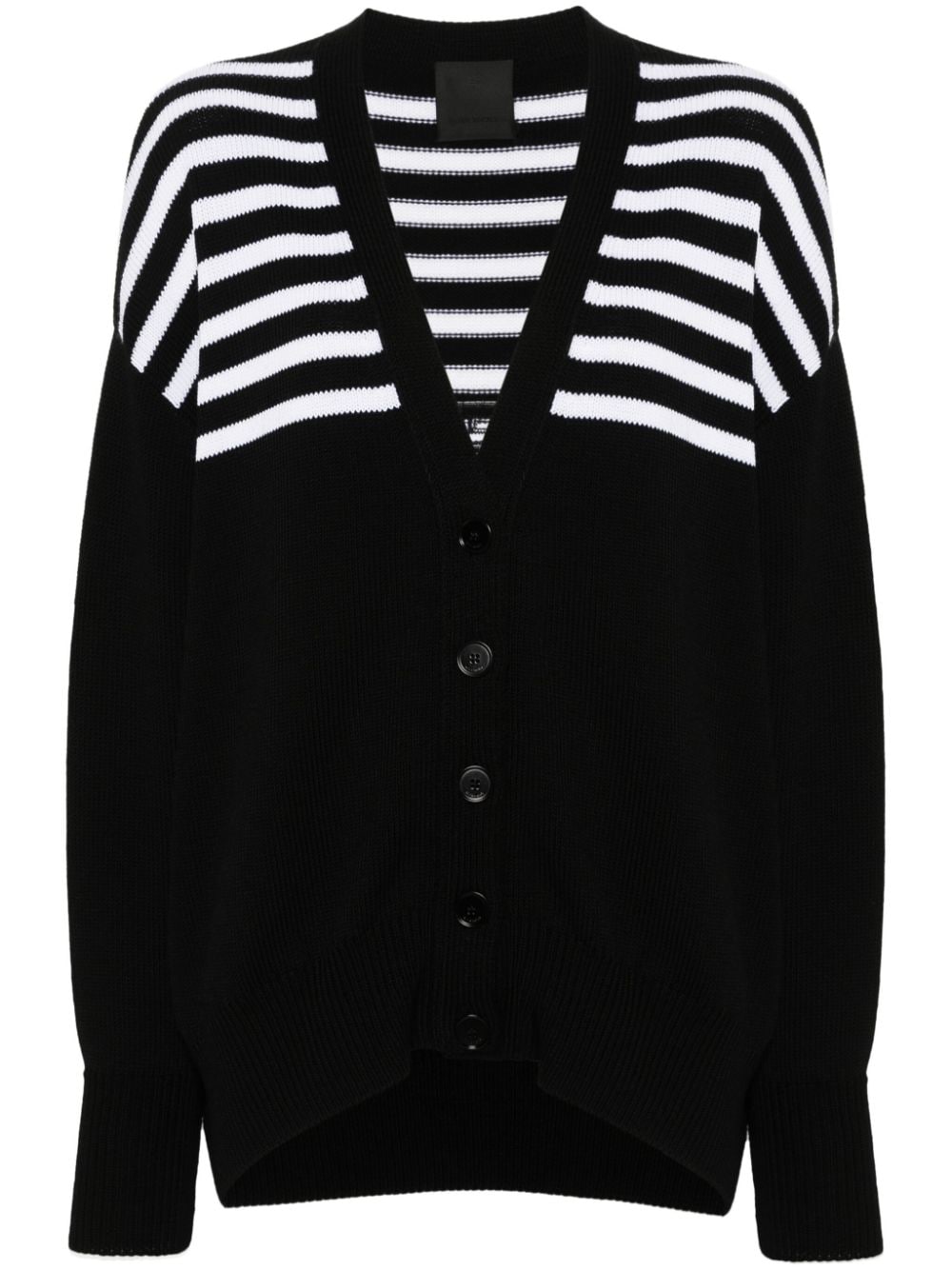 Givenchy 4G striped cardigan - Black von Givenchy