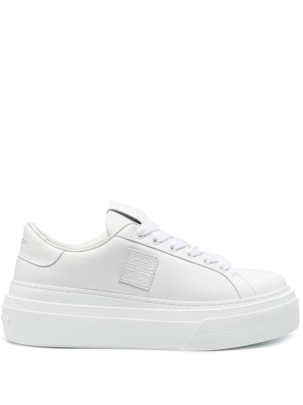 Givenchy City platform leather sneakers - White von Givenchy