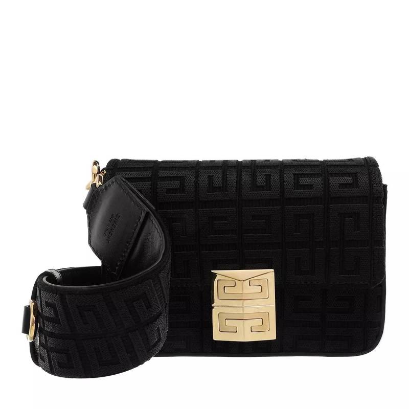 Givenchy Schultertasche - Small 4G Bag In 4G Embroidered Canvas - Gr. unisize - in Schwarz - für Damen von Givenchy