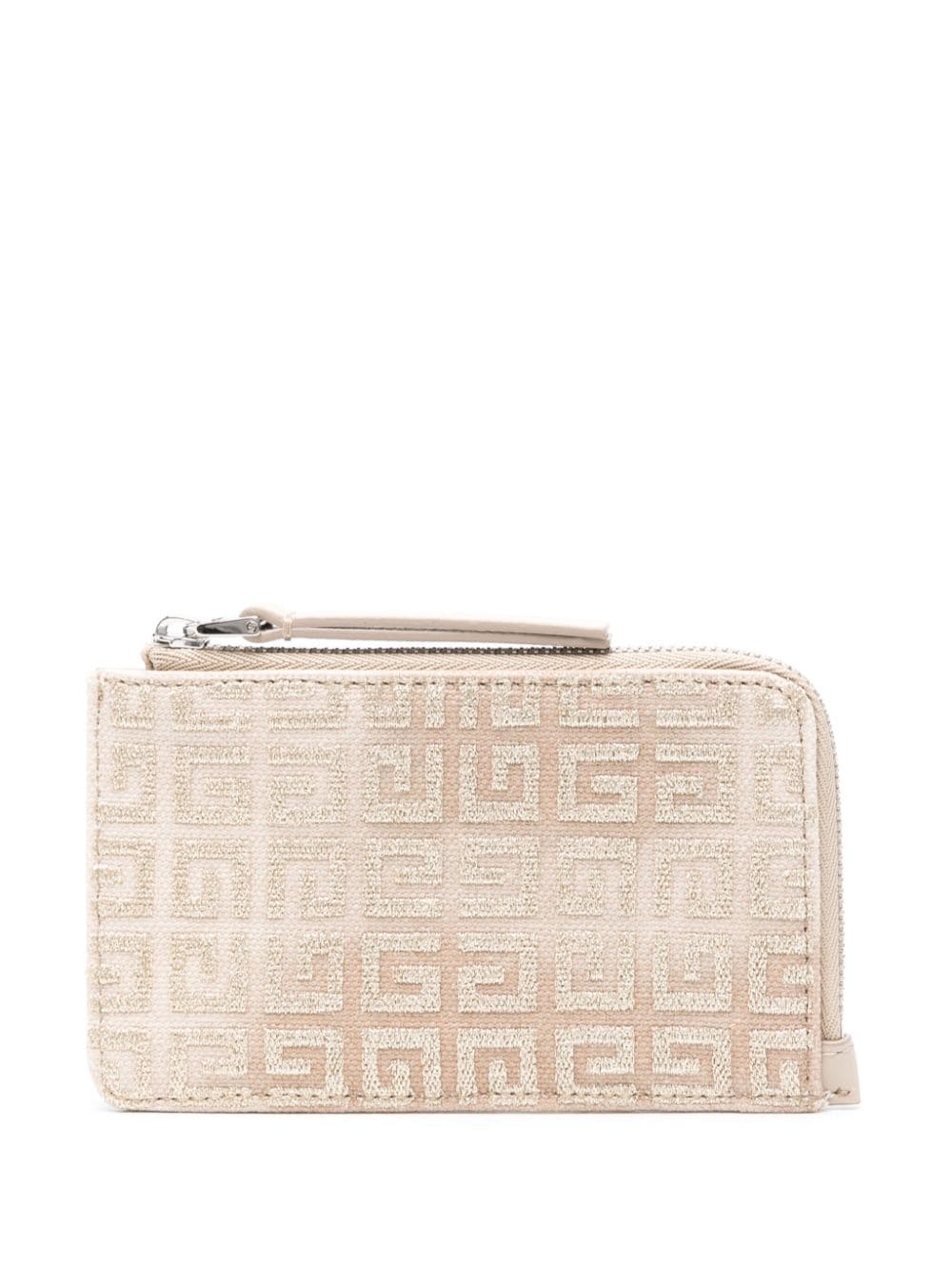 Givenchy Giv Cut 4G zipped card holder - Neutrals von Givenchy