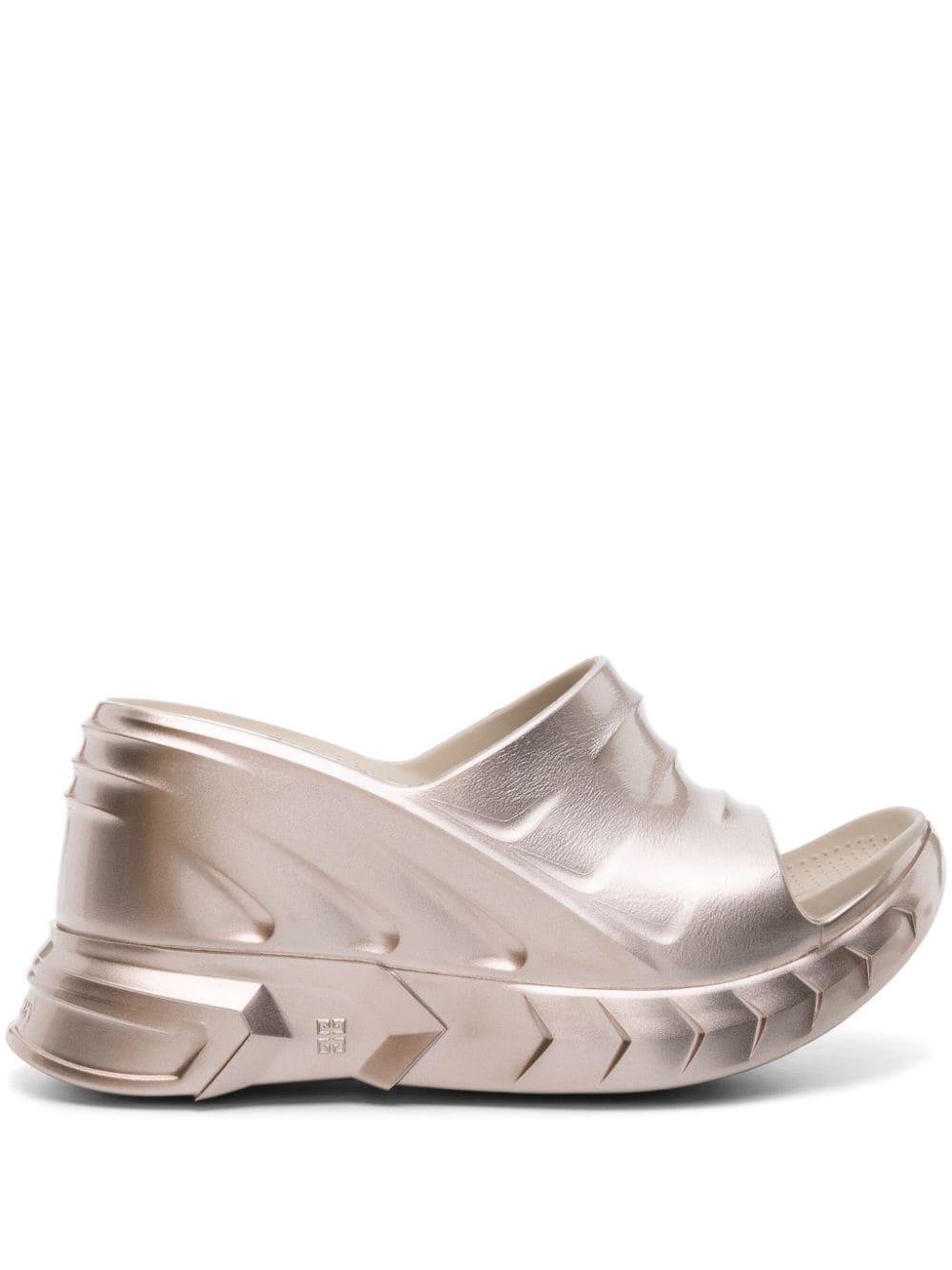 Givenchy Marshmallow 110mm wedge flip flops - Gold von Givenchy