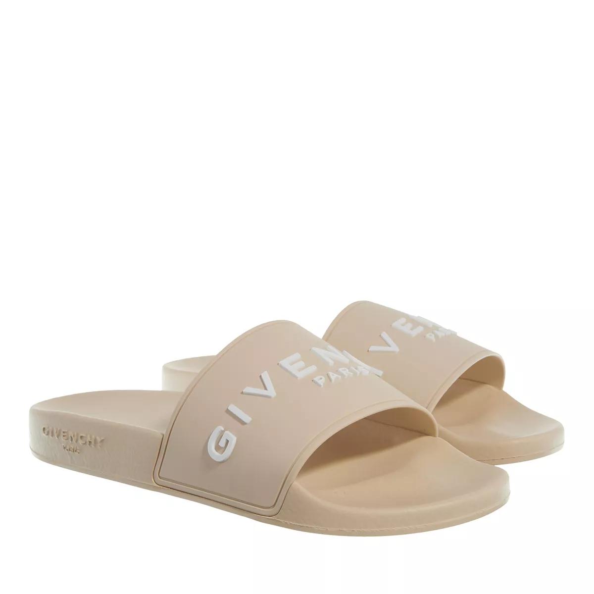 Givenchy Slipper & Pantoletten - Slide slippers with logo - Gr. 36 (EU) - in Beige - für Damen von Givenchy