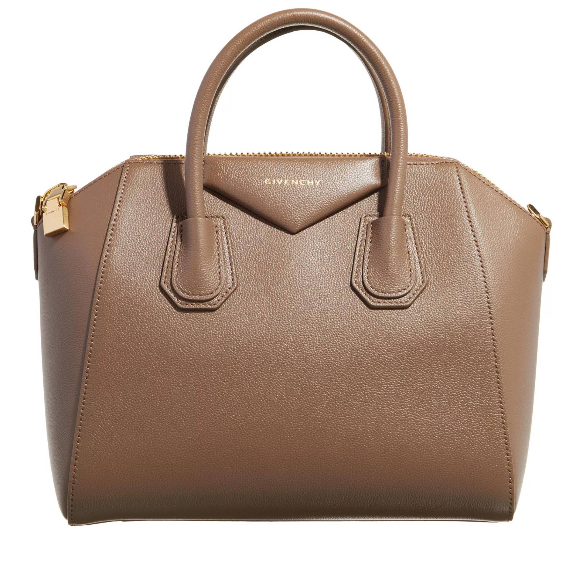 Givenchy Umhängetasche - Small Antigona Bag In Grained Leather - Gr. unisize - in Taupe - für Damen von Givenchy