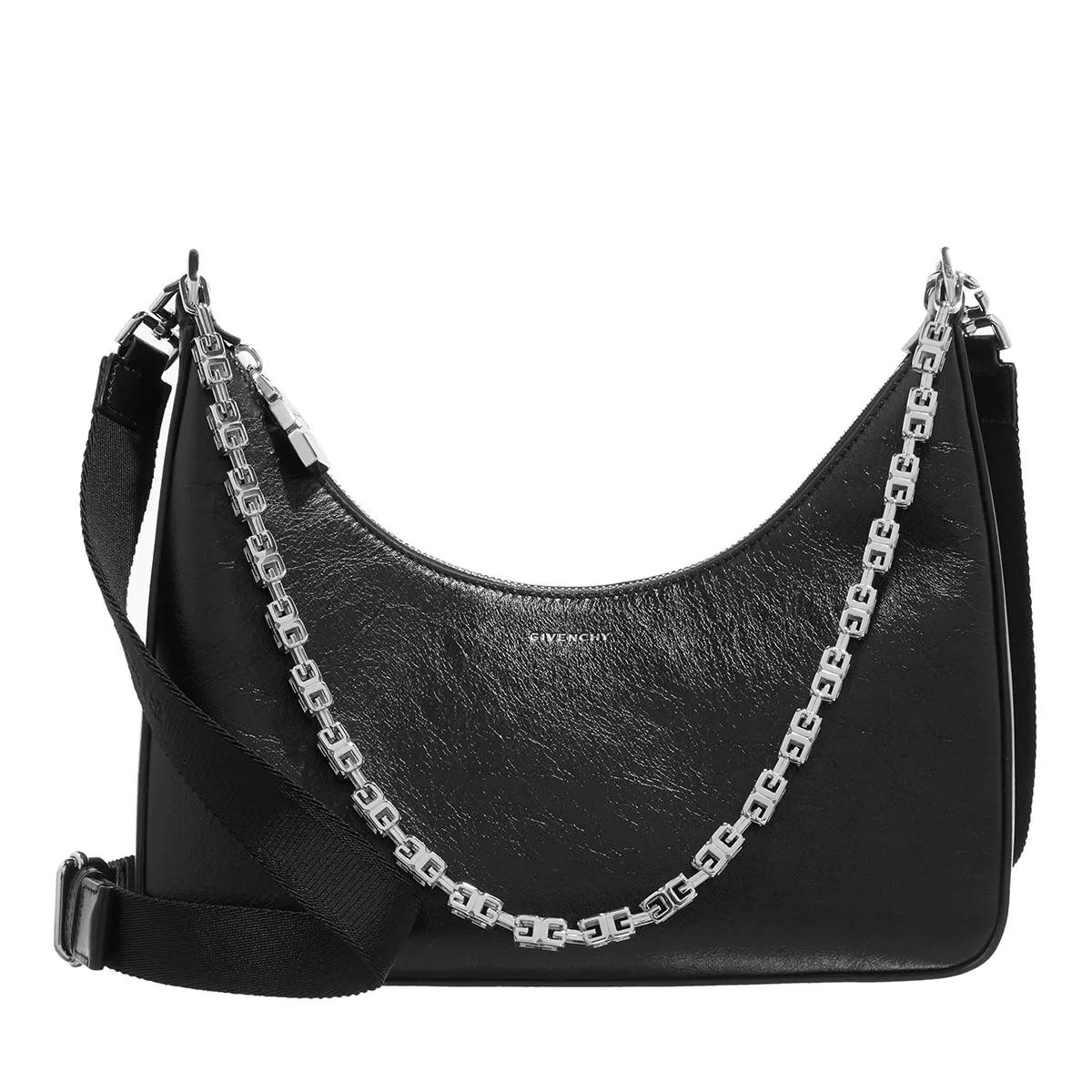 Givenchy Umhängetasche - Small Moon Cut Out bag Leather With Sporty Strap - Gr. unisize - in Schwarz - für Damen von Givenchy