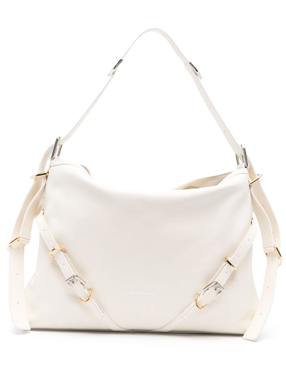 Givenchy Voyou leather medium shoulder bag - White von Givenchy