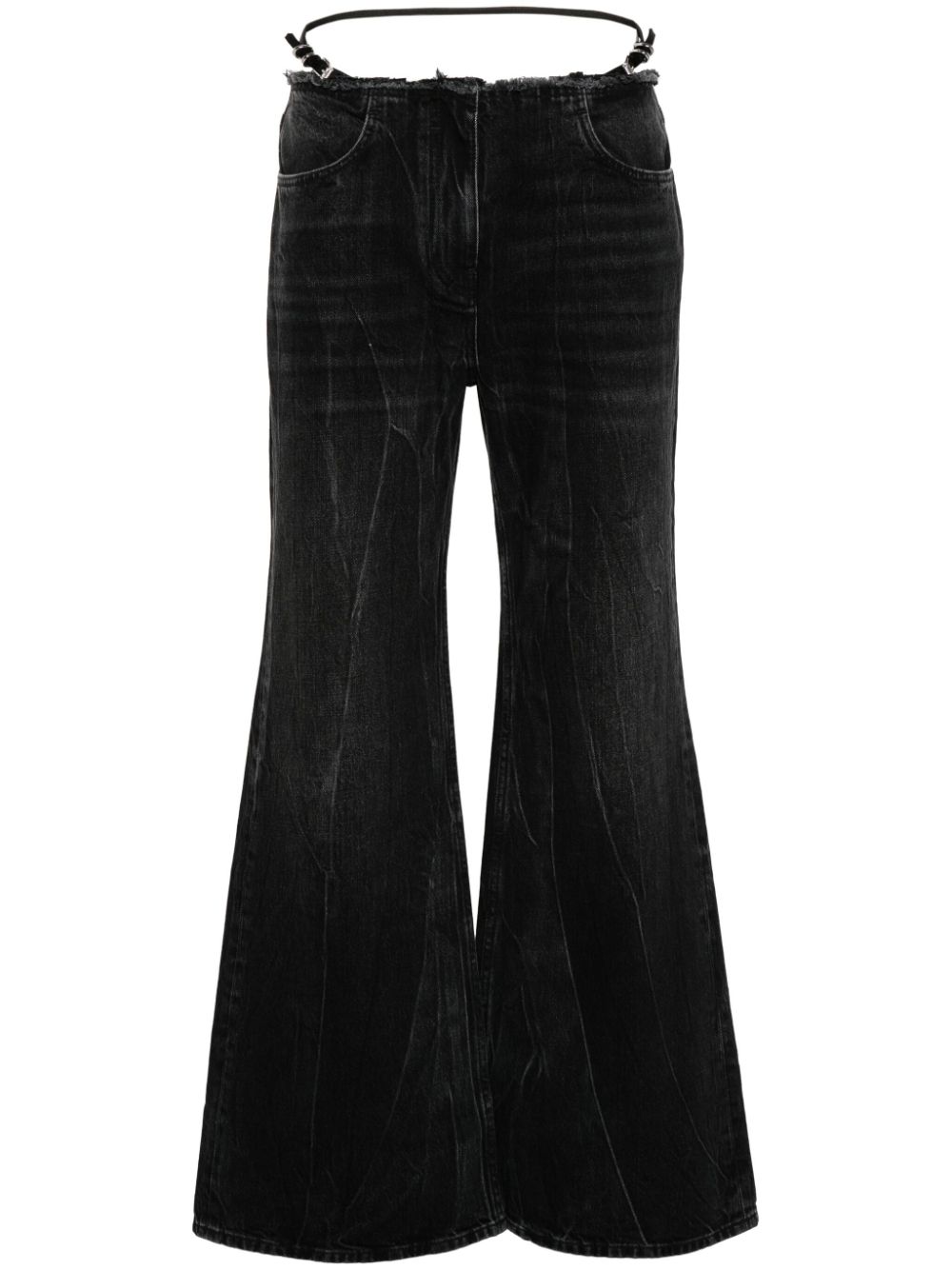 Givenchy Voyou low-rise flared jeans - Black von Givenchy