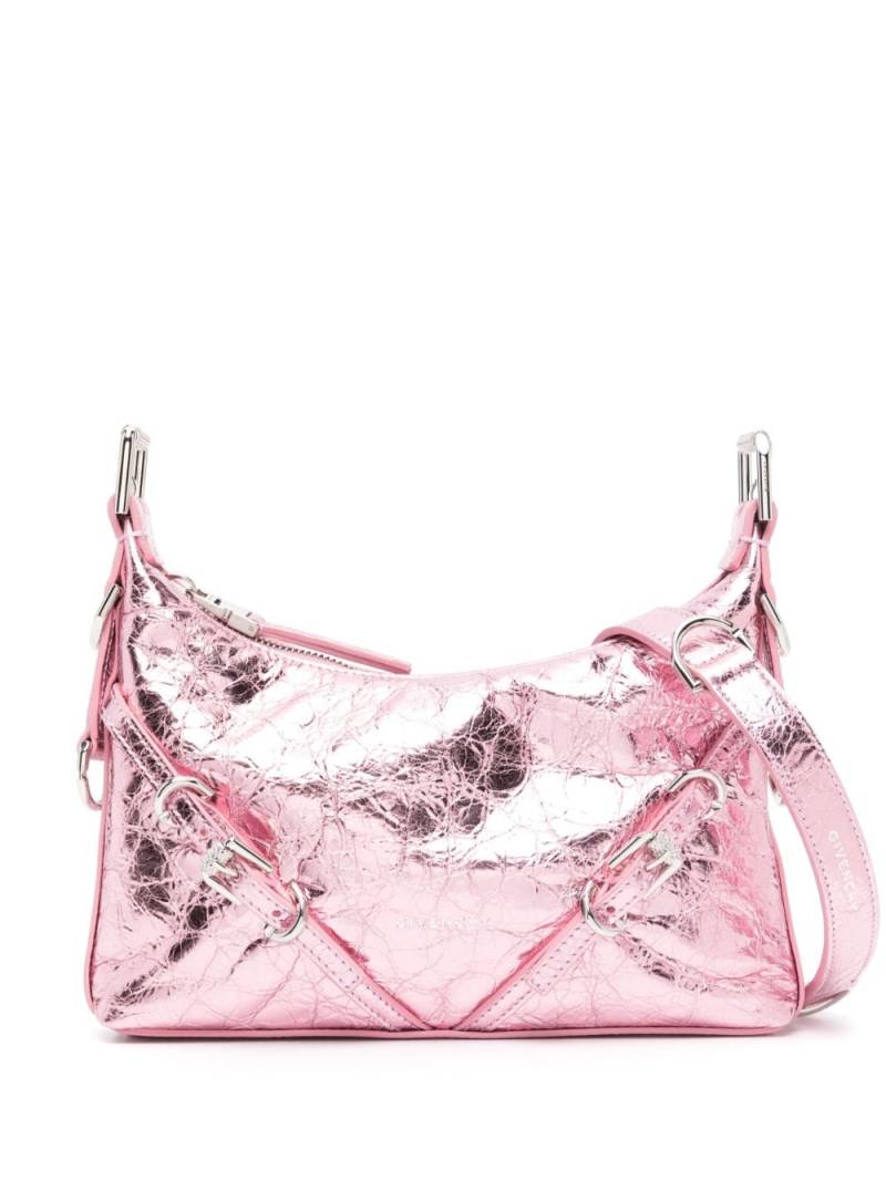 Givenchy Voyou metallic-effect leather bag - Pink von Givenchy