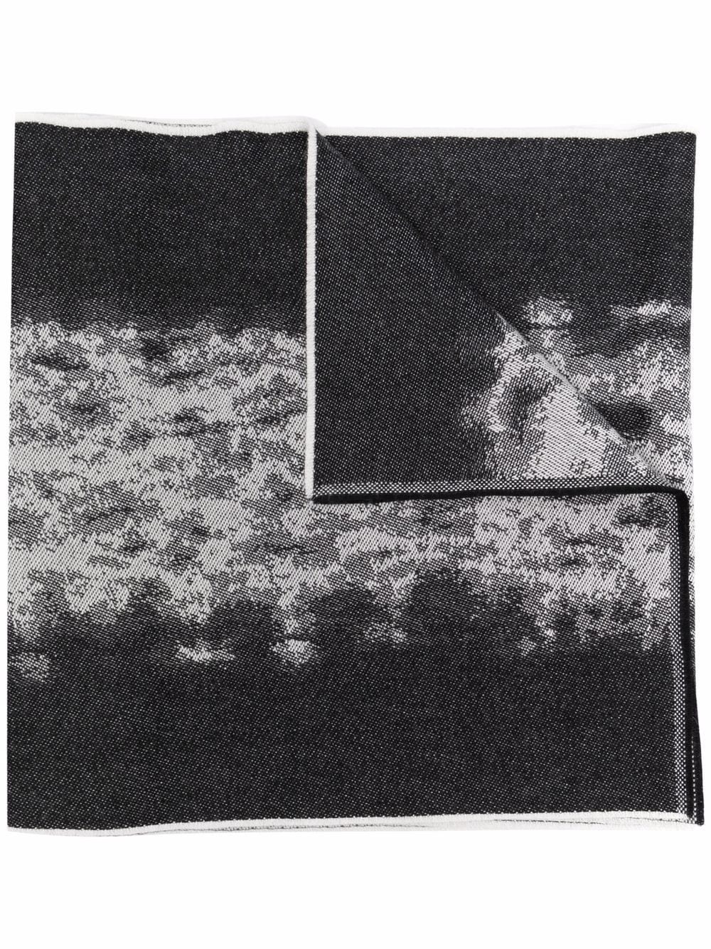 Givenchy abstract-jacquard scarf - Black von Givenchy