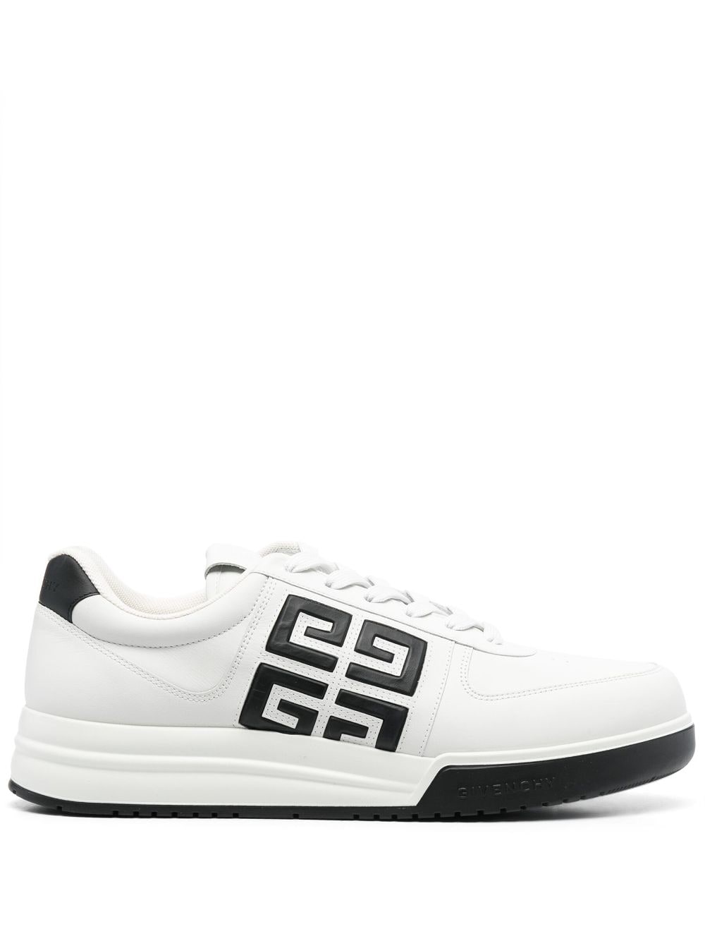 Givenchy contrasting-logo leather sneakers - White von Givenchy