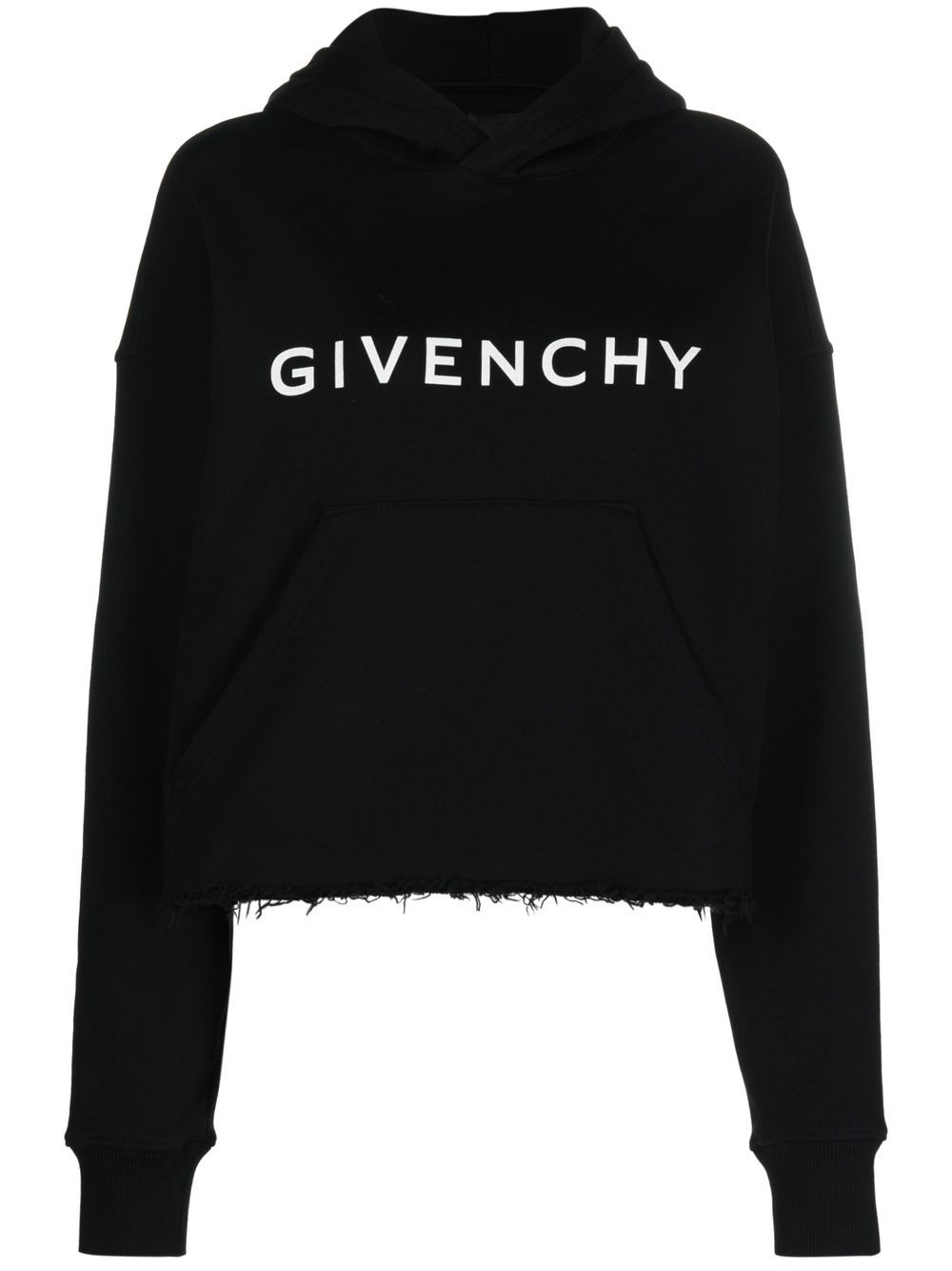 Givenchy cotton logo-print hoodie - Black von Givenchy