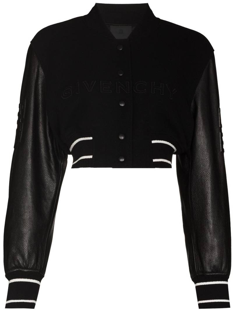 Givenchy cropped bomber jacket - Black von Givenchy