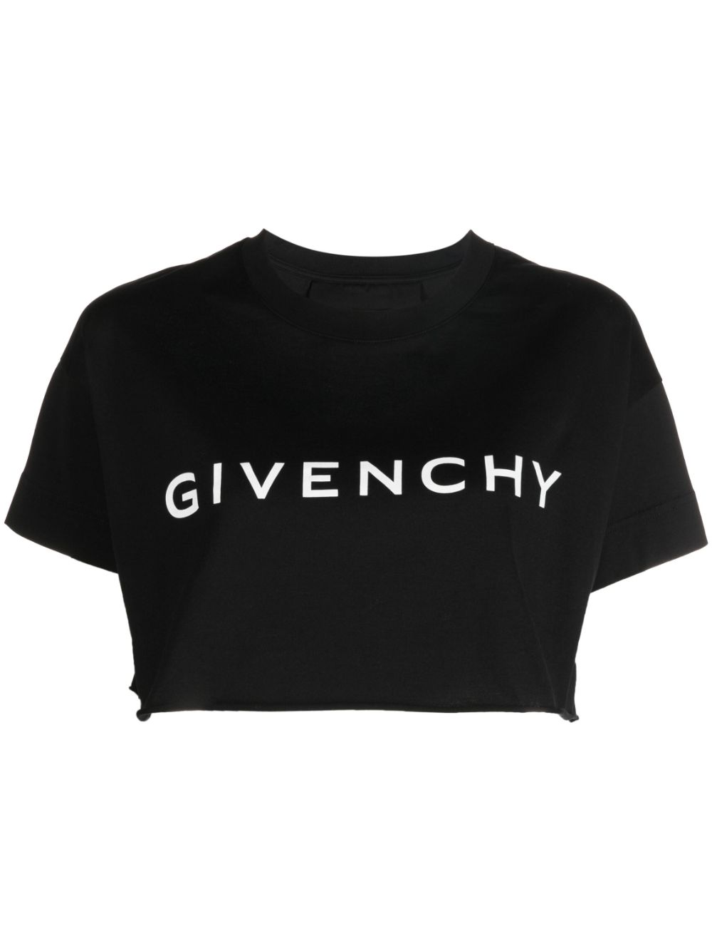 Givenchy cropped short sleeved T-shirt - Black von Givenchy