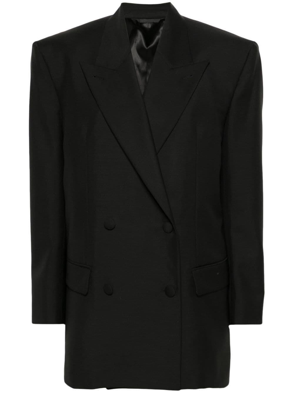 Givenchy double-breasted wool-blend blazer - Black von Givenchy