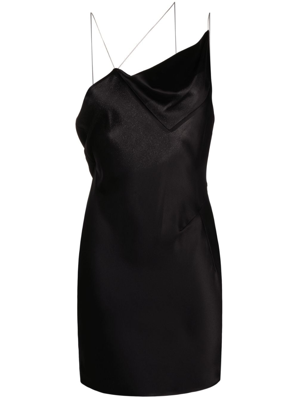 Givenchy draped backless silk-satin minidress - Black von Givenchy