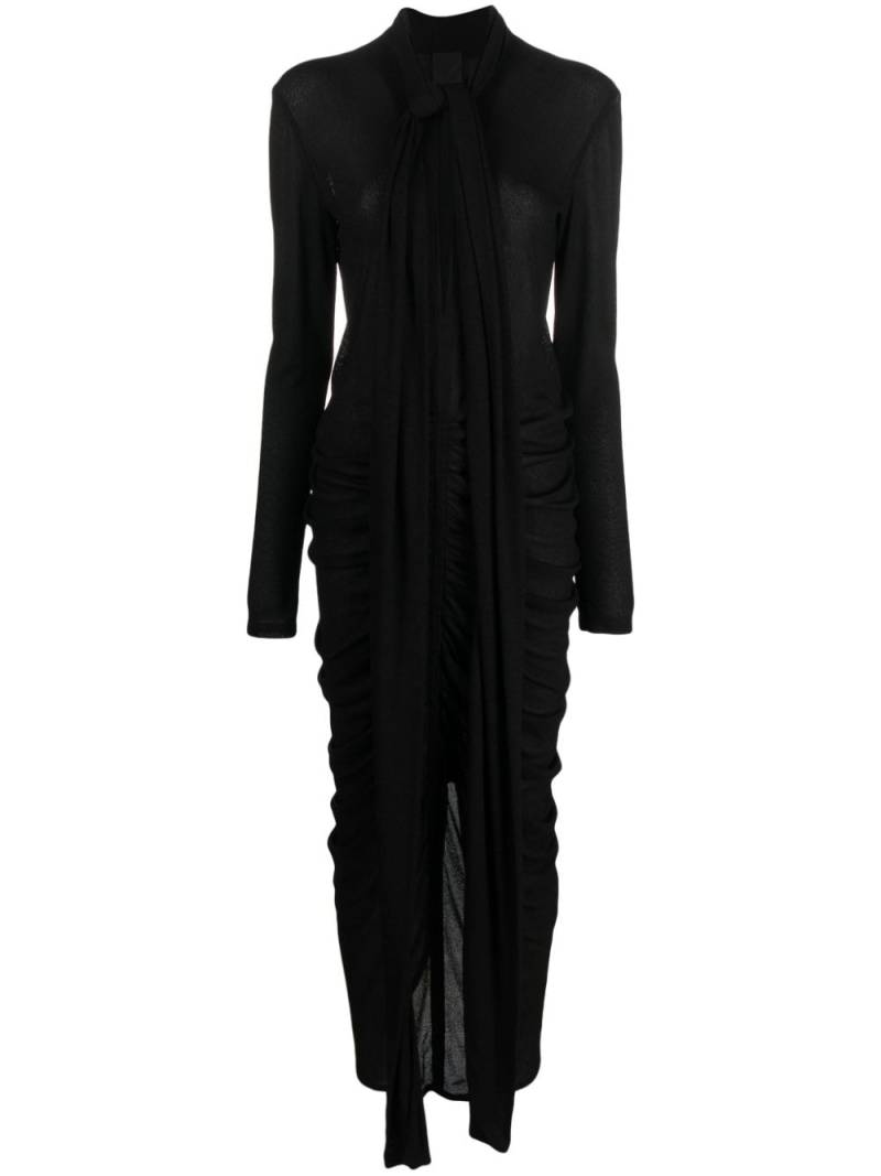 Givenchy draped long dress - Black von Givenchy