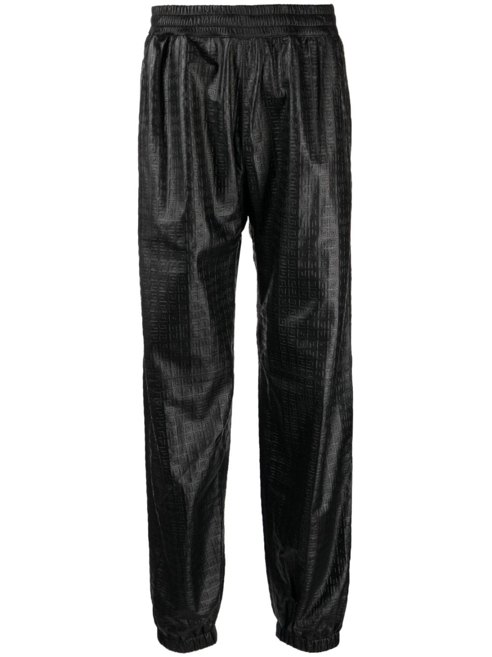 Givenchy embossed-4G pattern leather trousers - Black von Givenchy