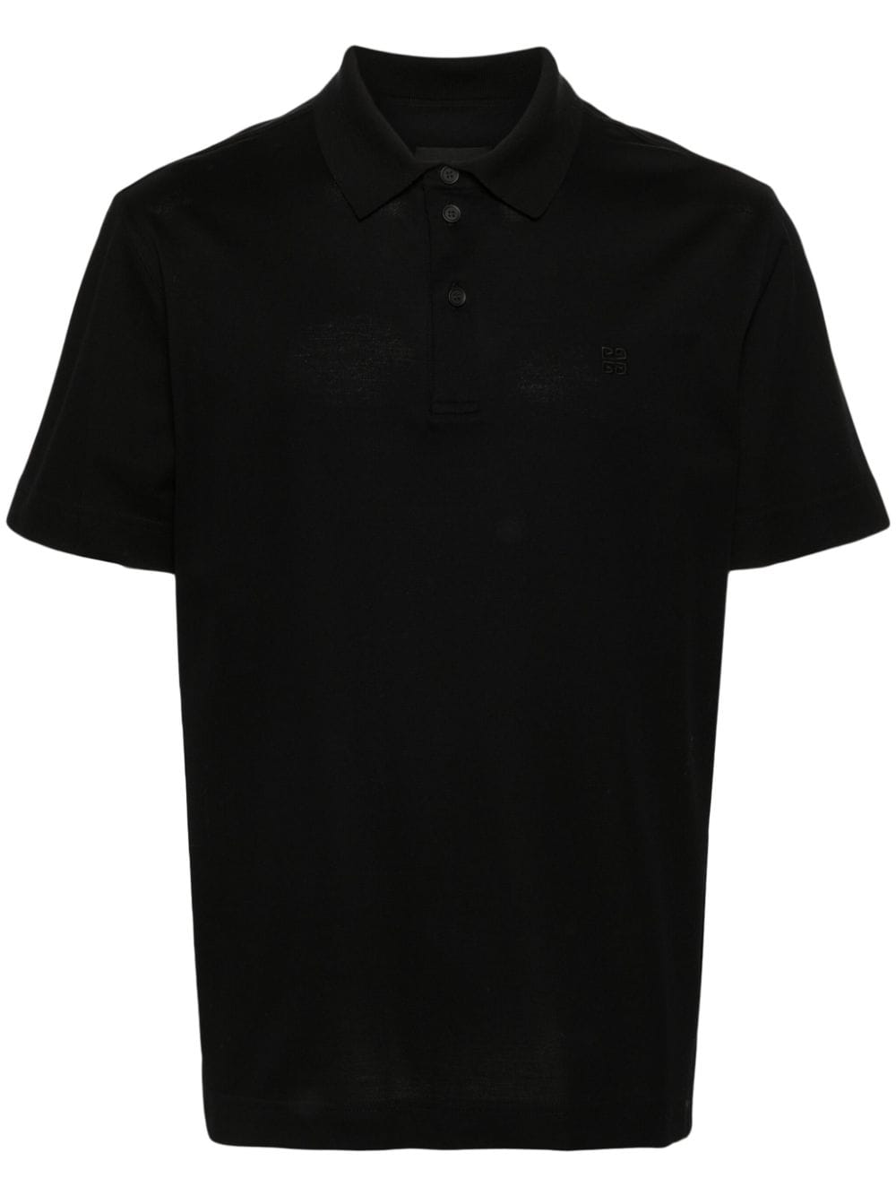 Givenchy embroidered-monogram cotton polo shirt - Black von Givenchy