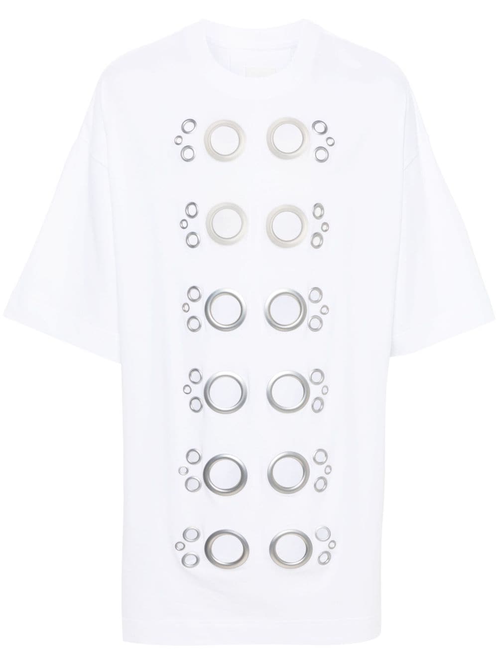 Givenchy eyelet-embellished T-shirt - White von Givenchy
