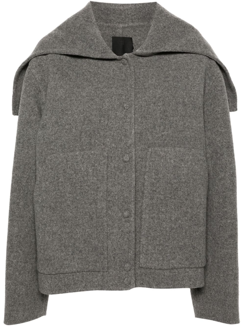 Givenchy felted wool hooded jacket - Grey von Givenchy