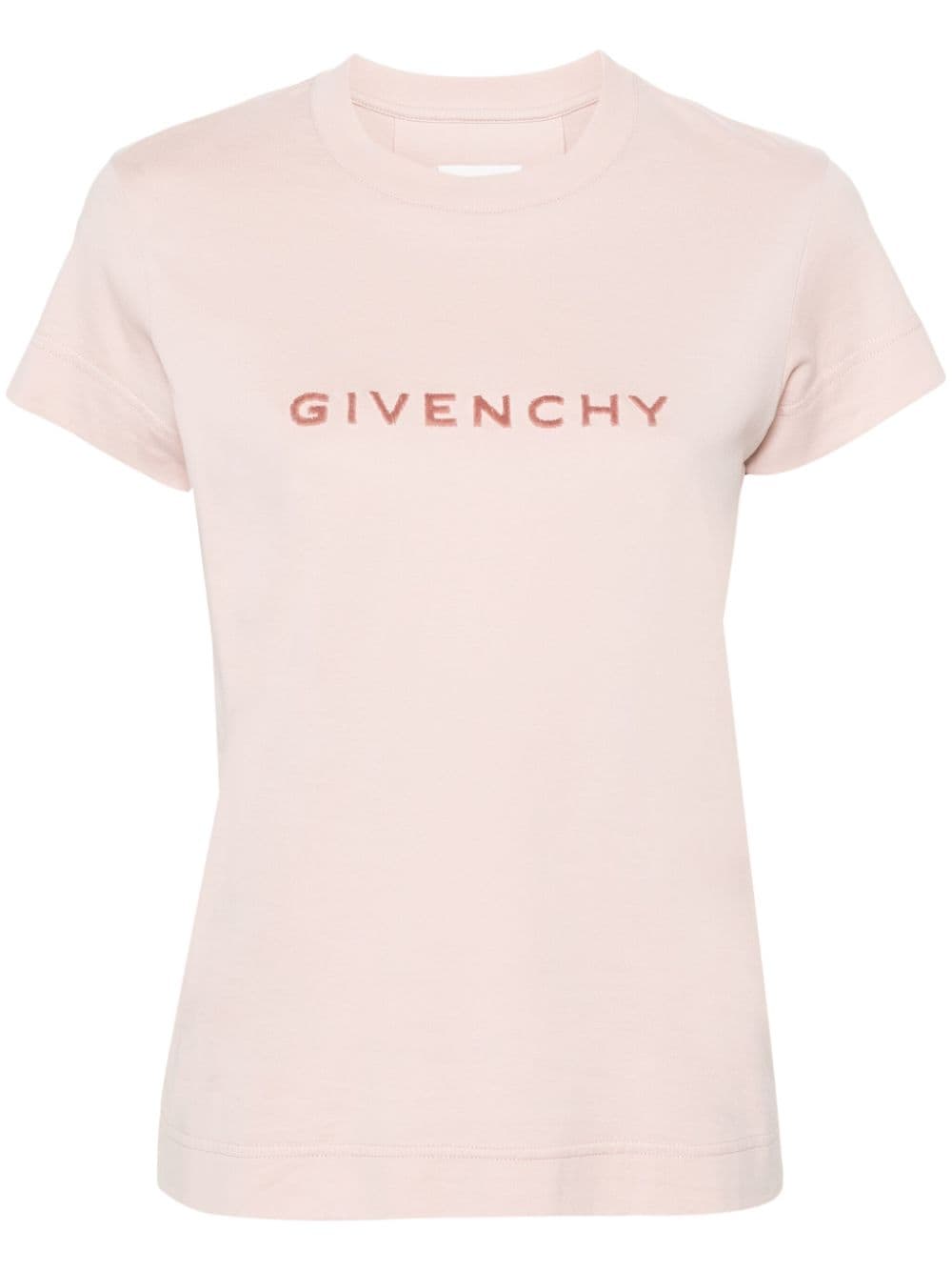 Givenchy flocked-logo T-shirt - Pink von Givenchy