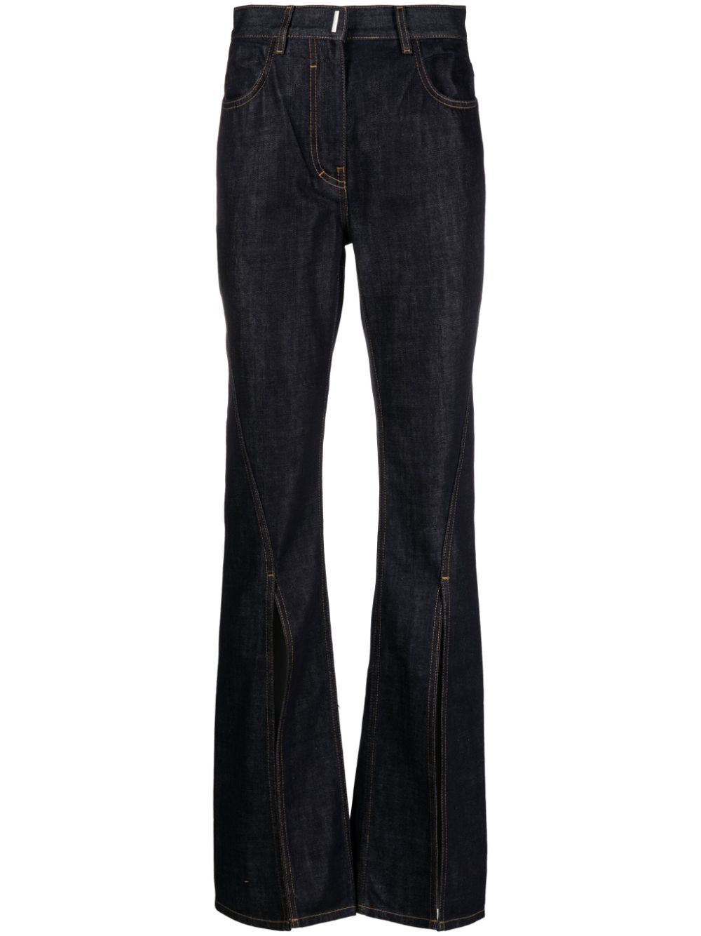 Givenchy front-slit flared jeans - Blue von Givenchy