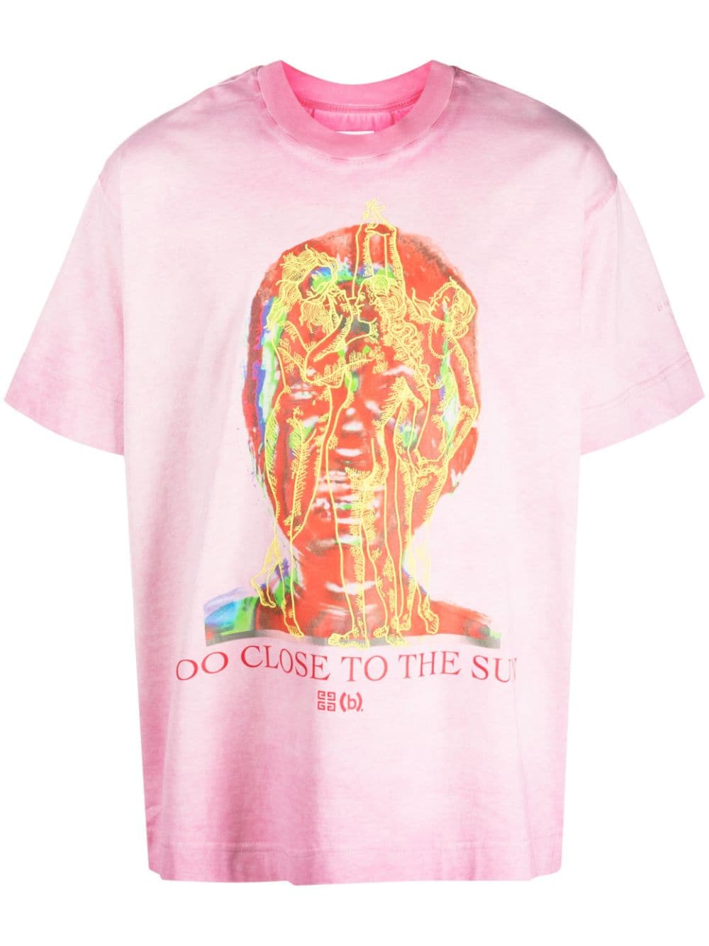 Givenchy graphic-print faded T-shirt - Pink von Givenchy