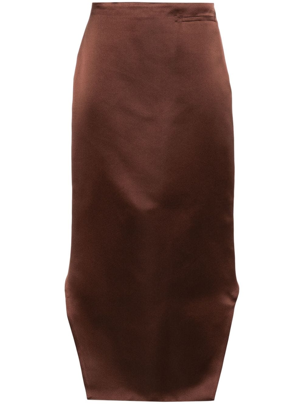 Givenchy high-low hem satin skirt - Brown von Givenchy