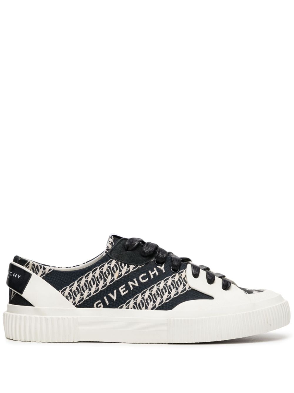 Givenchy logo-embroidered leather sneakers - Blue von Givenchy