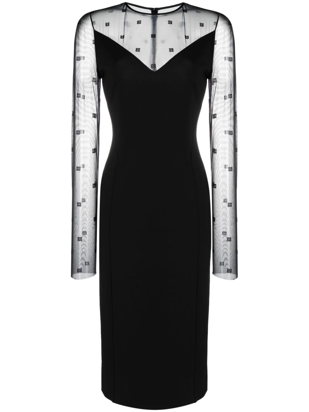 Givenchy logo-jacquard midi dress - Black von Givenchy