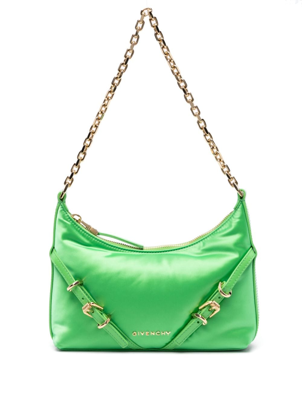 Givenchy logo-lettering zipped shoulder bag - Green von Givenchy