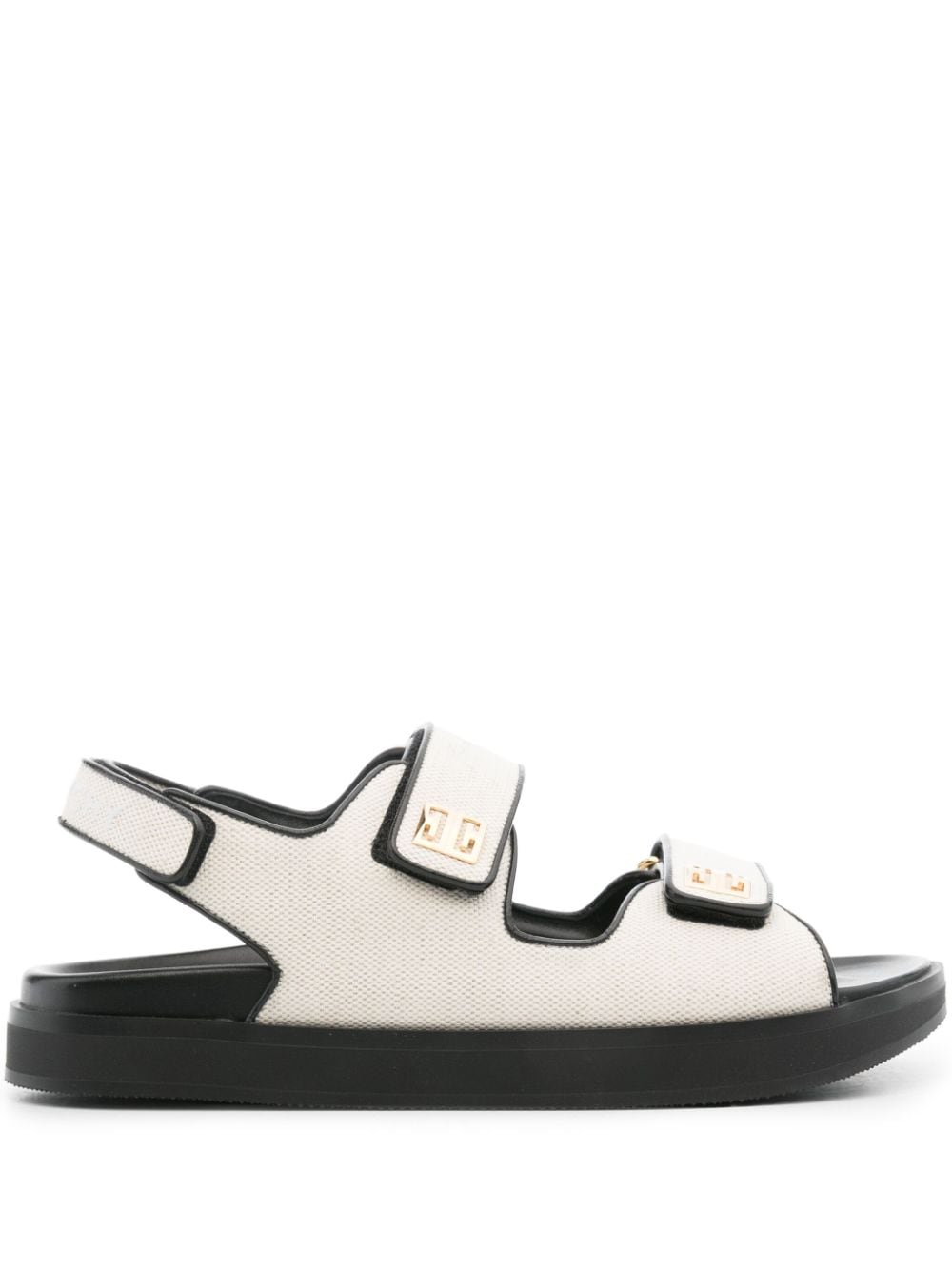 Givenchy logo-plaque sandals - Neutrals von Givenchy