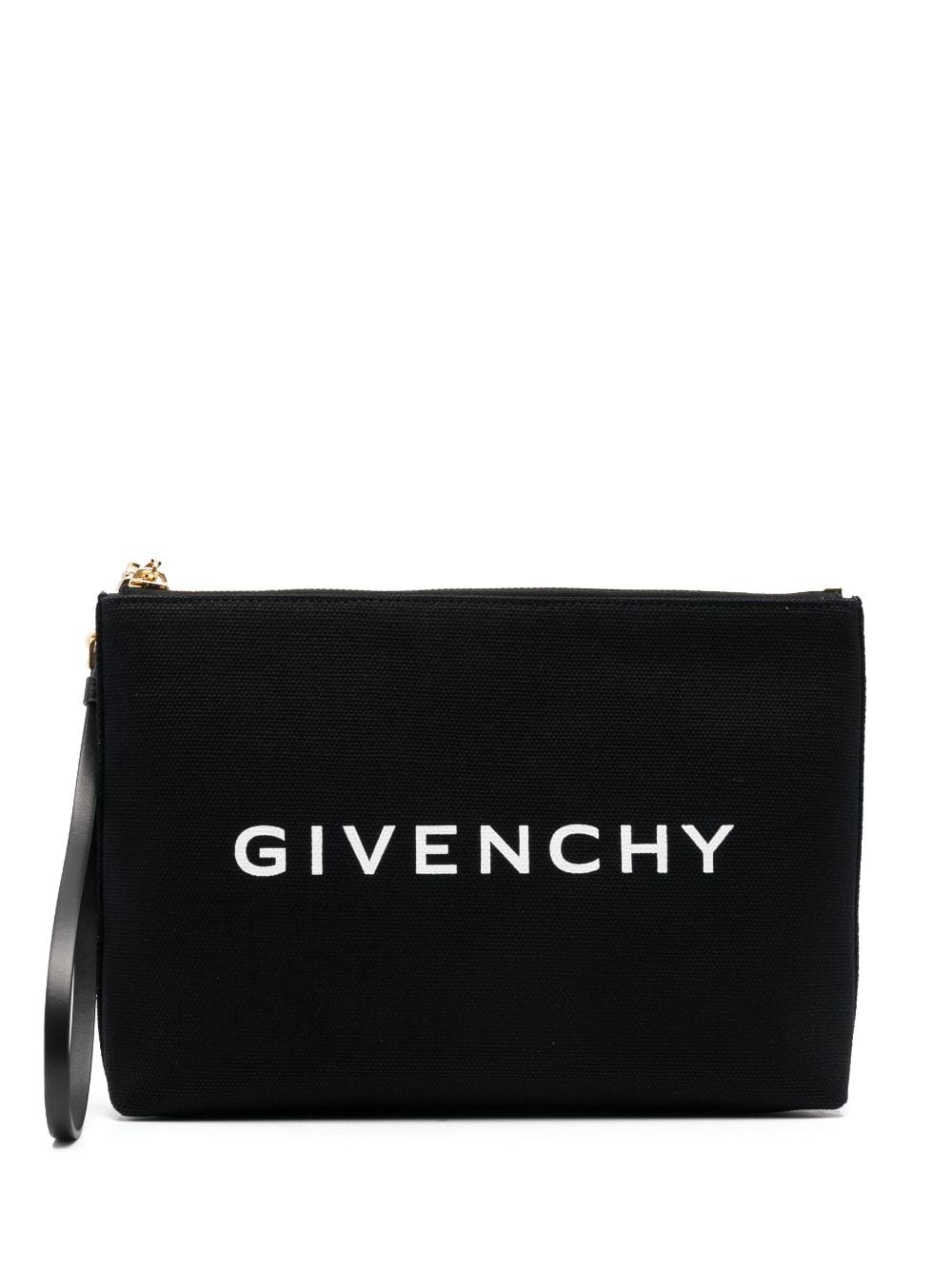 Givenchy logo-print clutch bag - Black von Givenchy