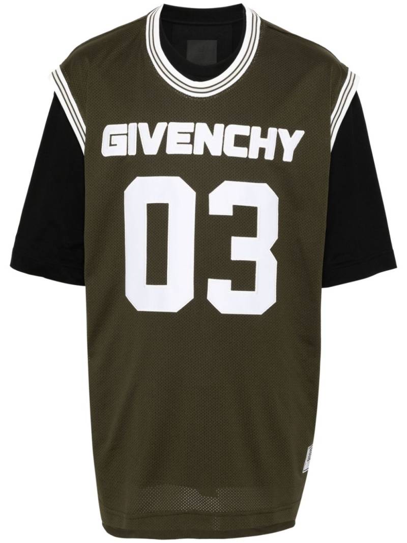 Givenchy logo-print cotton T-shirt - Green von Givenchy