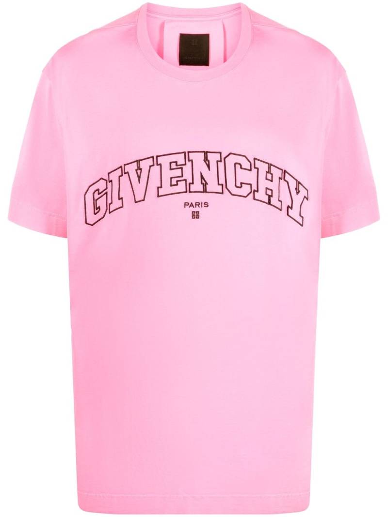 Givenchy logo-print cotton T-shirt - Pink von Givenchy