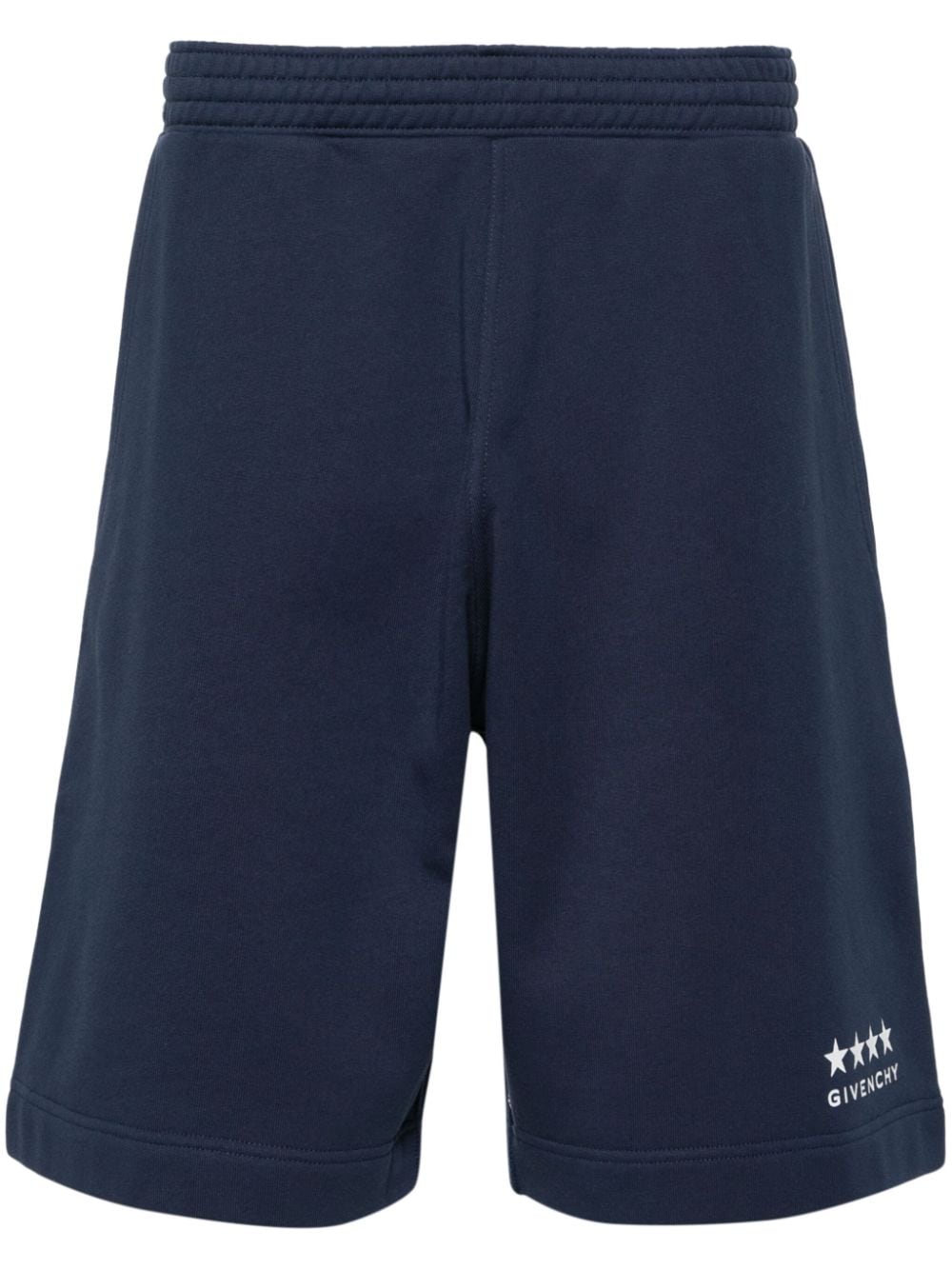 Givenchy logo-print cotton shorts - Blue von Givenchy