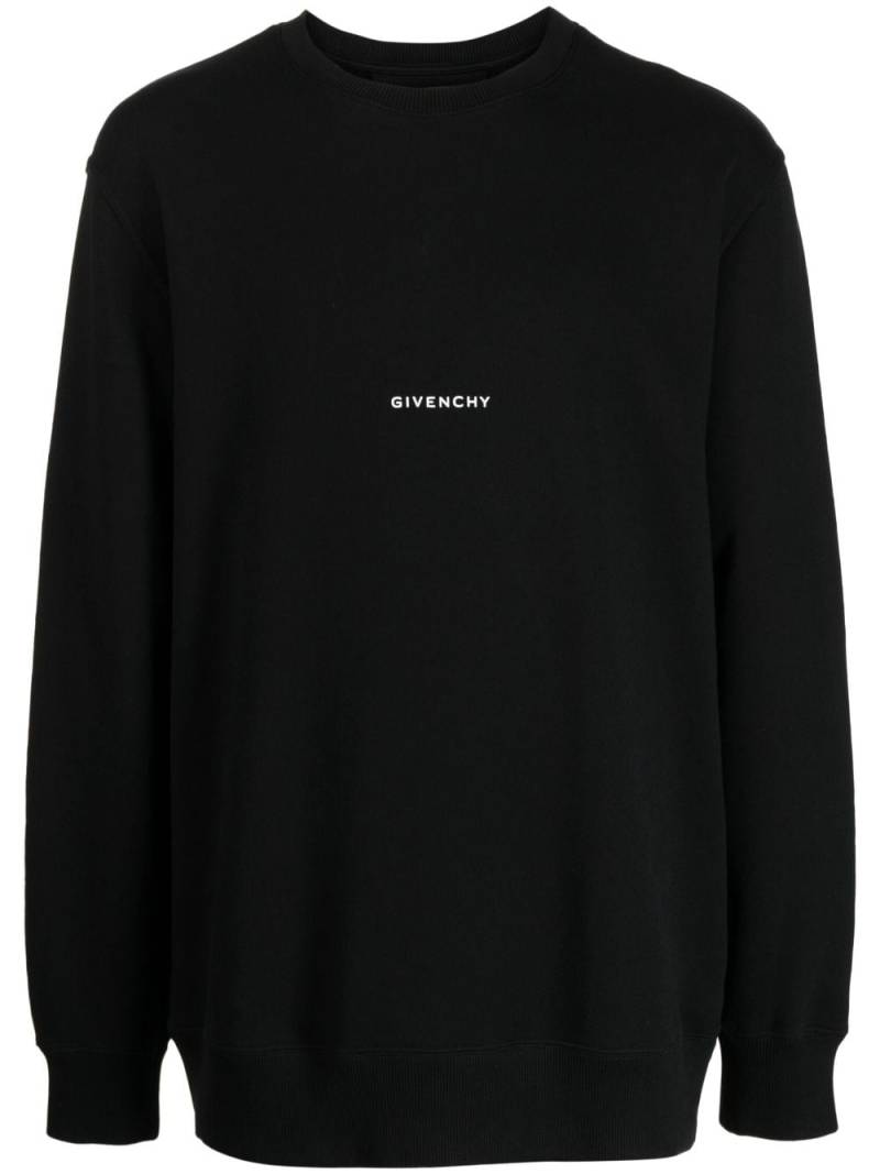 Givenchy logo-print cotton sweatshirt - Black von Givenchy