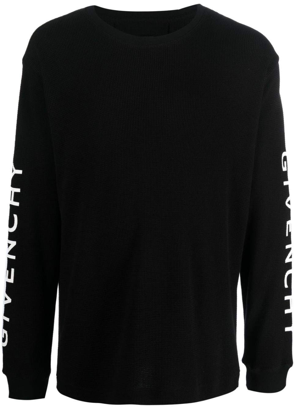 Givenchy logo-print long-sleeve sweatshirt - Black von Givenchy